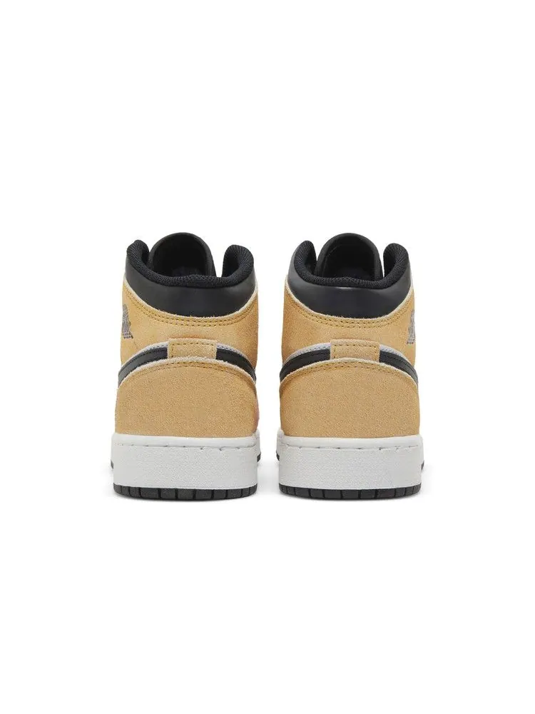 Кроссовки Air Jordan Air Jordan 1 Mid SE GS 'Flight Club' — изображение 7 из 9, белый/черный