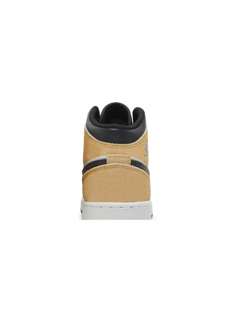 Кроссовки Air Jordan Air Jordan 1 Mid SE GS 'Flight Club' — изображение 8 из 9, белый/черный