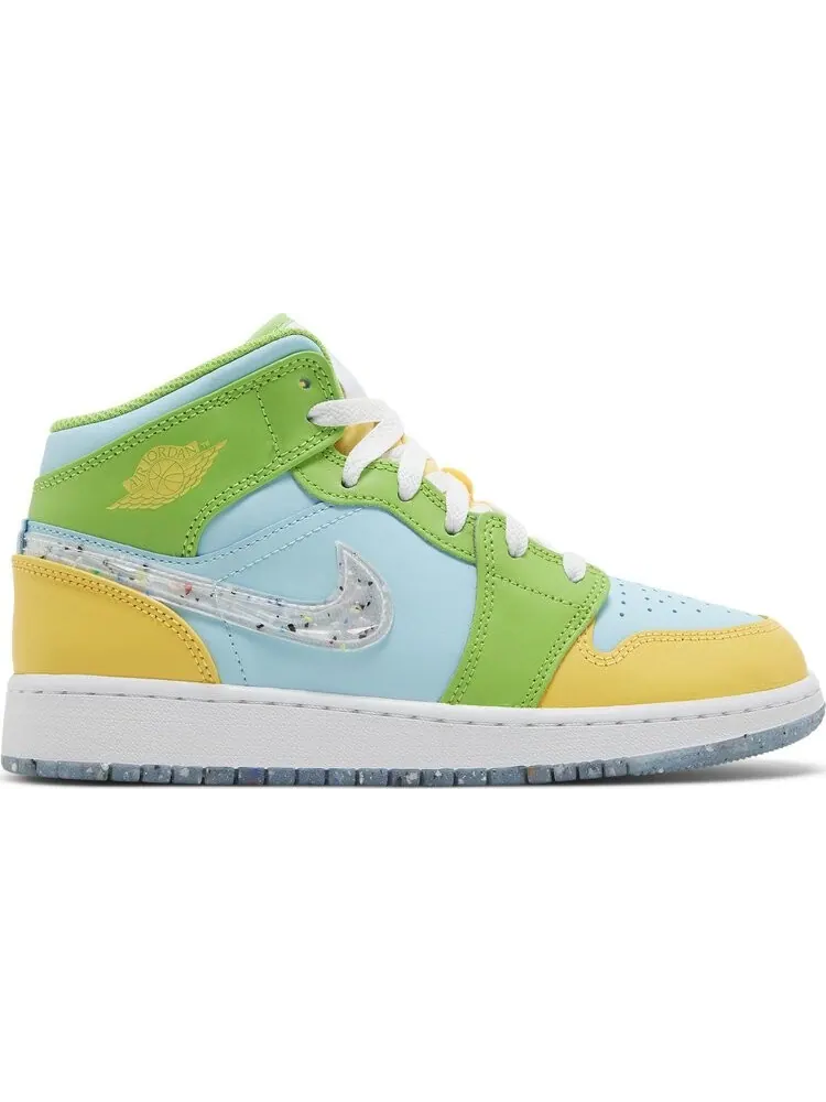 Кроссовки Air Jordan 1 Mid SE GS 'Recycled Grind' — изображение 1 из 4, синий