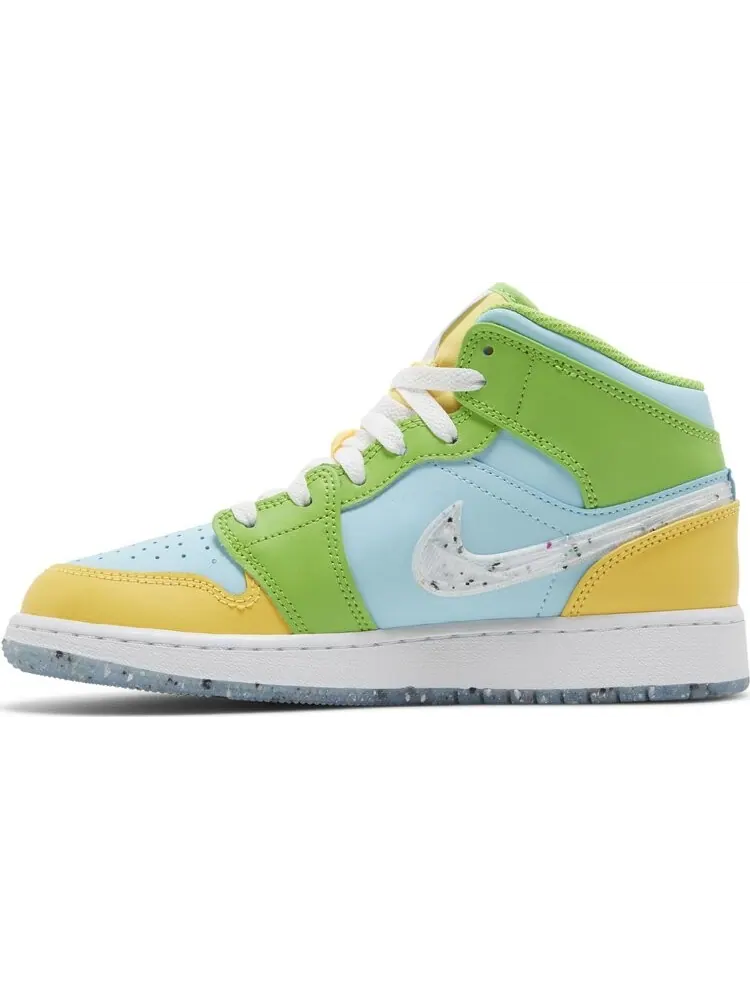 Кроссовки Air Jordan 1 Mid SE GS 'Recycled Grind' — изображение 3 из 4, синий