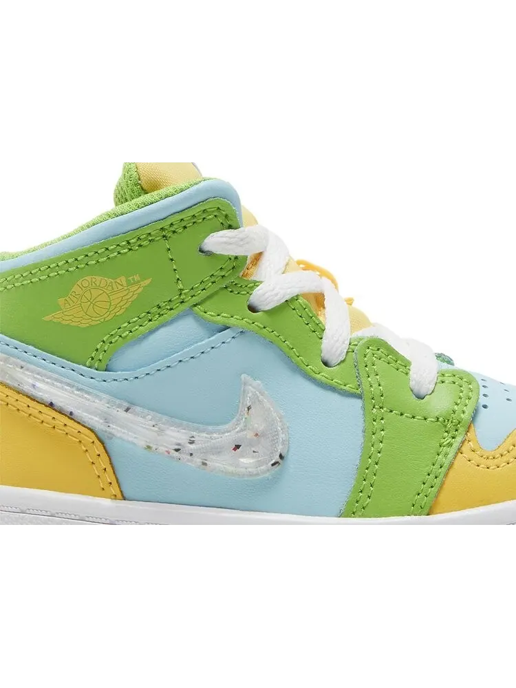 Кроссовки Air Jordan 1 Mid SE TD 'Recycled Grind' — изображение 2 из 4, синий