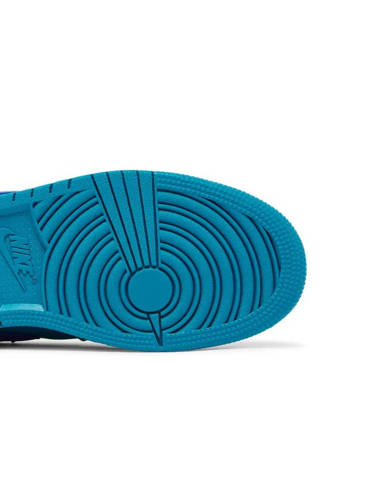 Кроссовки Air Jordan Air Jordan 1 Low SE GS 'Aquatone Concord' — изображение 6 из 9, фиолетовый/золотистый