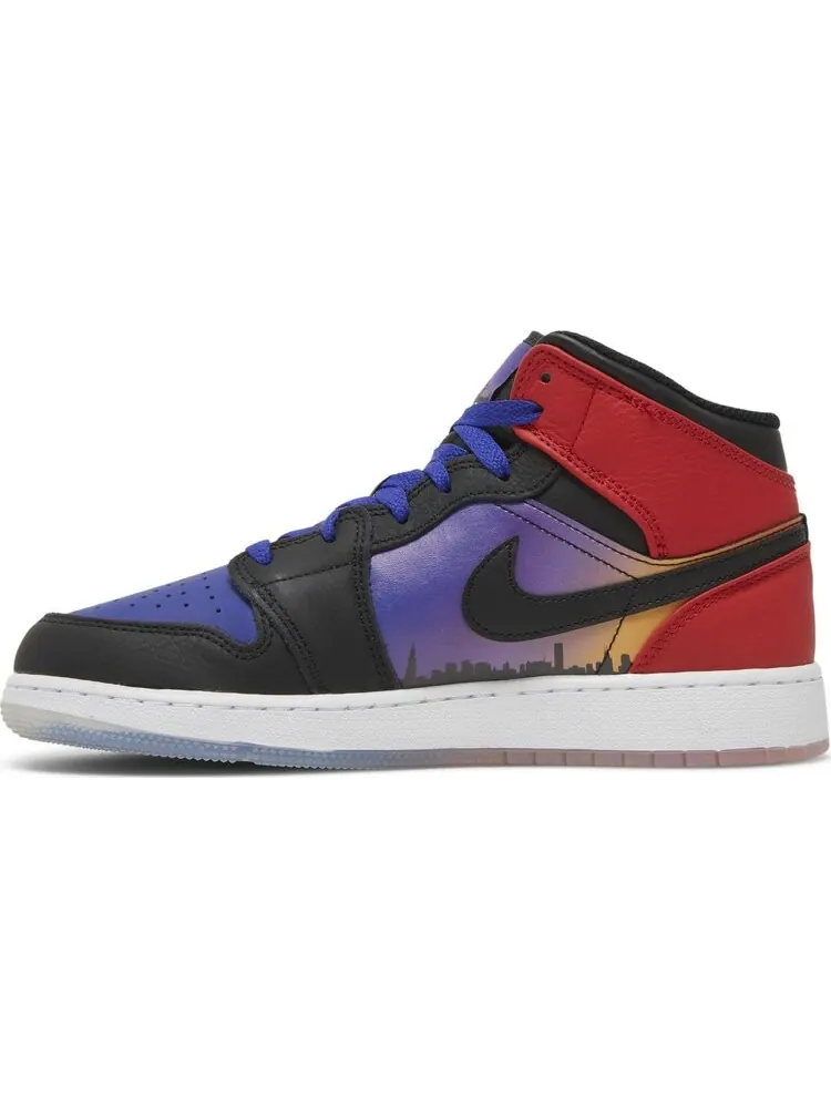 Кроссовки Air Jordan 1 Mid SS GS 'Skyline' — изображение 3 из 4, синий
