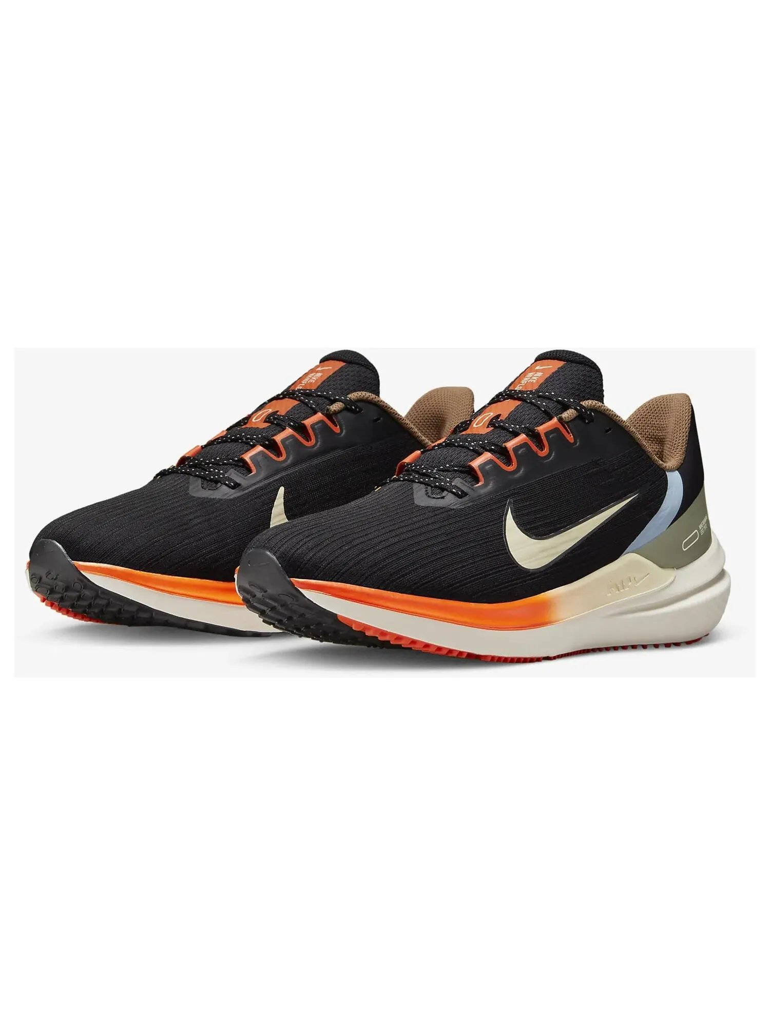 Кроссовки Nike Air Winflo 9 — изображение 2 из 7, черный/оранжевый