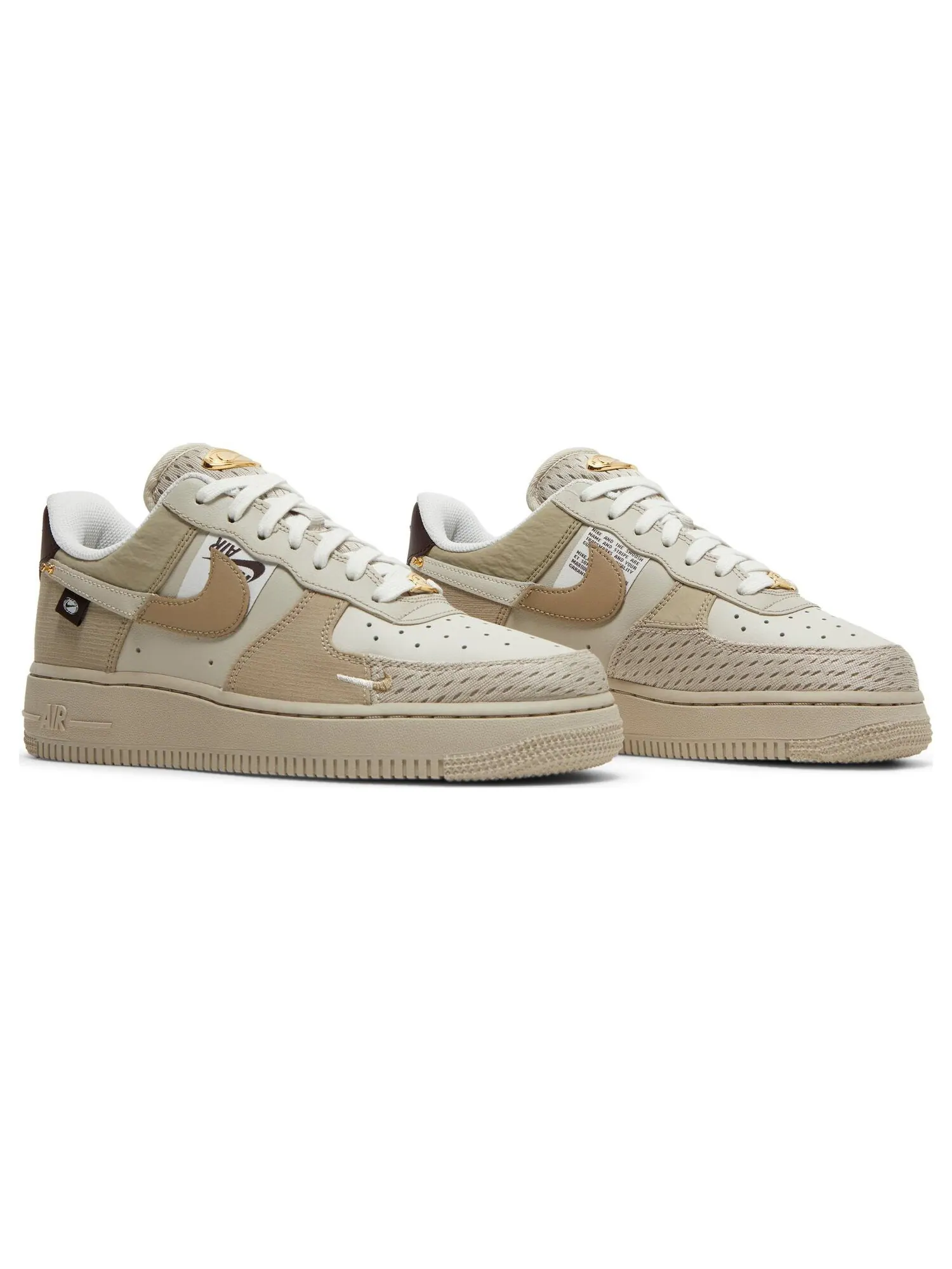 Кроссовки Nike Wmns Air Force 1 '07 LX 'Tan Bling' — изображение 8 из 8, бежевый