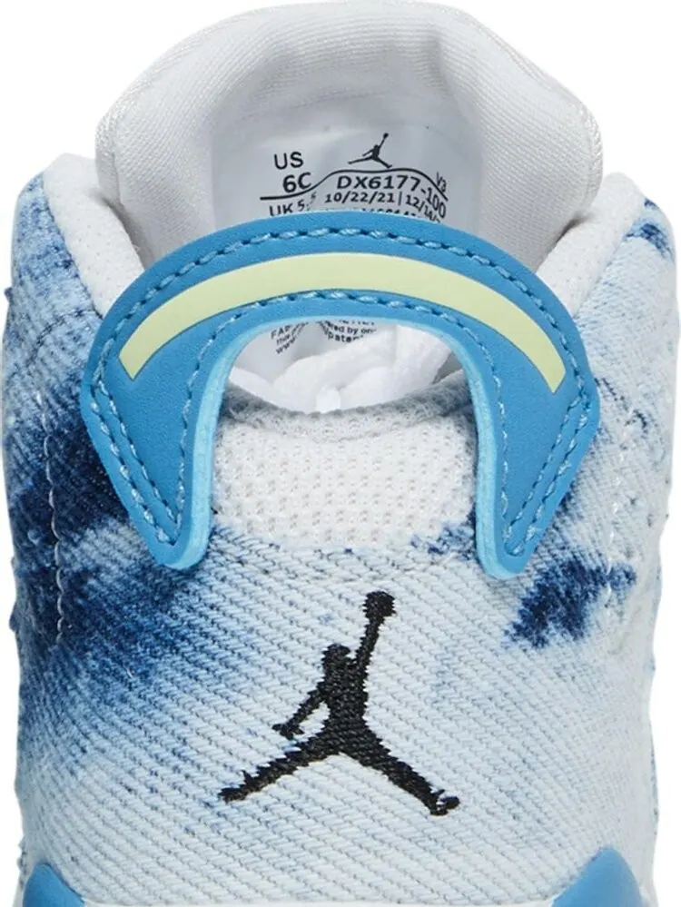 Кроссовки Air Jordan 6 Retro TD Washed Denim 2022 — изображение 7 из 8, синий