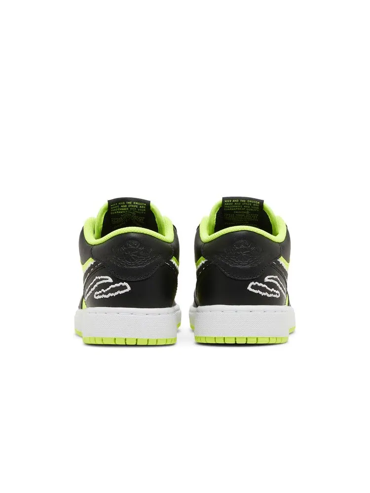 Кроссовки Air Jordan Air Jordan 1 Low SE GS 'Big Cat Energy' — изображение 7 из 9, белый/черный