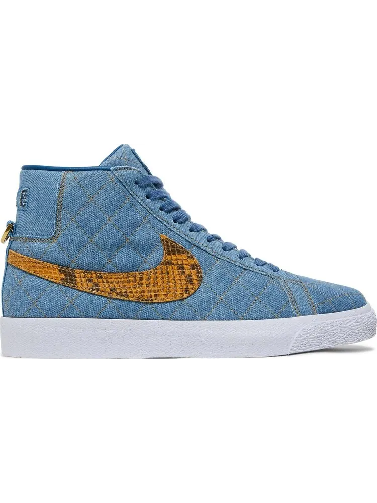 Кроссовки Nike Supreme x Zoom Blazer Mid QS SB 'Denim' — изображение 1 из 10, синий