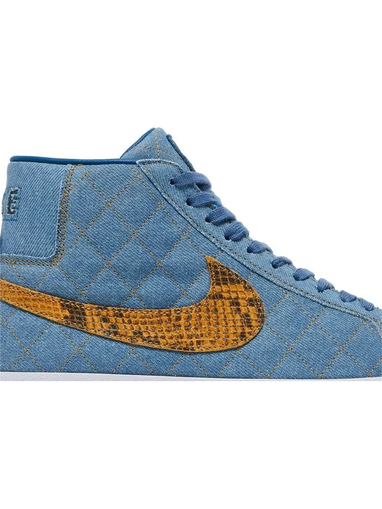 Кроссовки Nike Supreme x Zoom Blazer Mid QS SB 'Denim' — изображение 2 из 10, синий