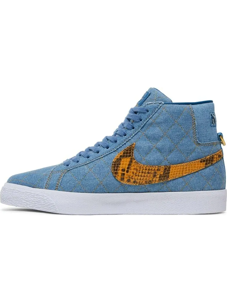 Кроссовки Nike Supreme x Zoom Blazer Mid QS SB 'Denim' — изображение 3 из 10, синий