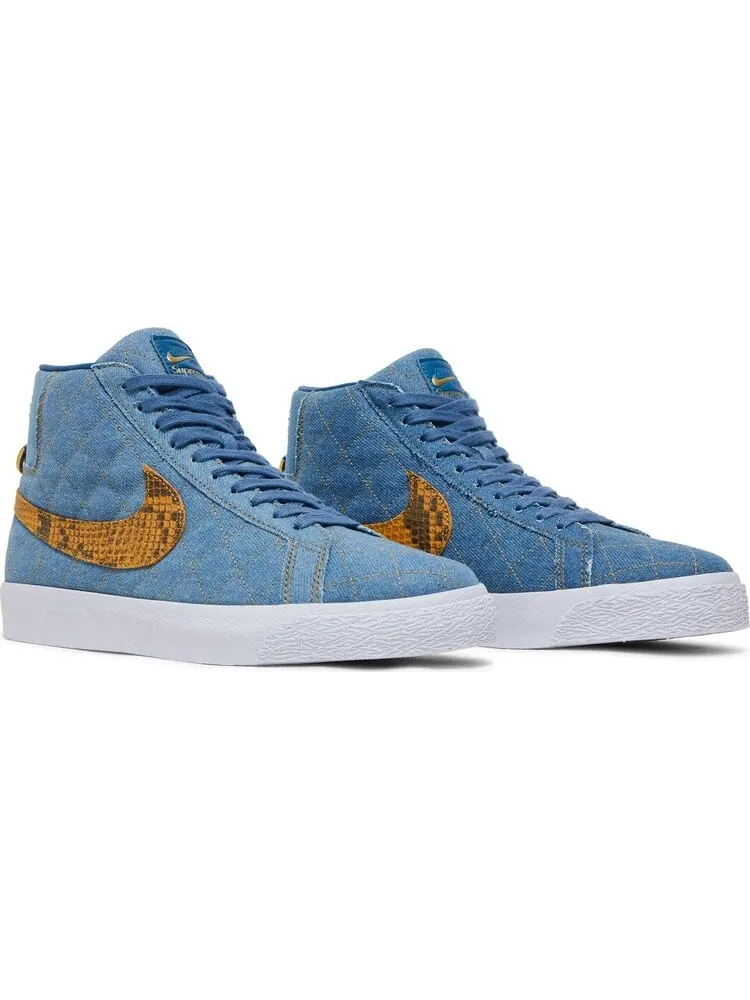 Кроссовки Nike Supreme x Zoom Blazer Mid QS SB 'Denim' — изображение 8 из 10, синий