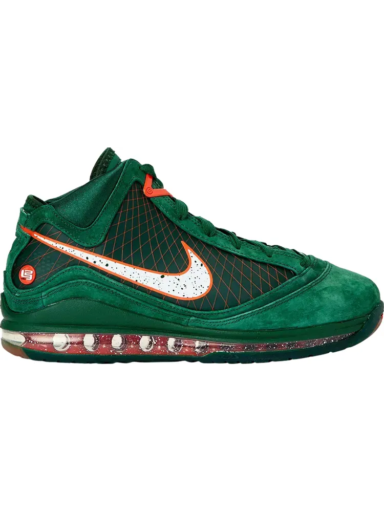 Кроссовки Nike Florida A&M University x LeBron 7 Retro 'Rattlers - Gorge Green' — изображение 1 из 1, зеленый