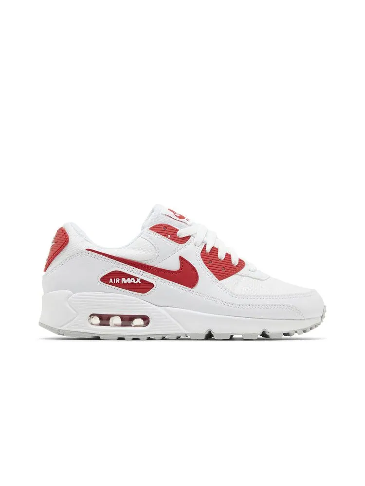 Кроссовки Nike Air Max 90 'White University Red' — изображение 2 из 9, белый/серый/красный
