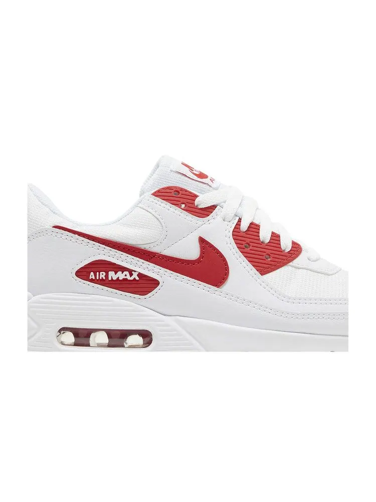 Кроссовки Nike Air Max 90 'White University Red' — изображение 3 из 9, белый/серый/красный