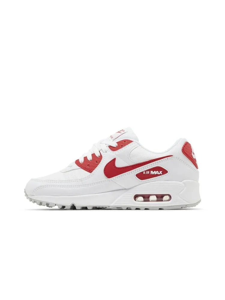 Кроссовки Nike Air Max 90 'White University Red' — изображение 4 из 9, белый/серый/красный