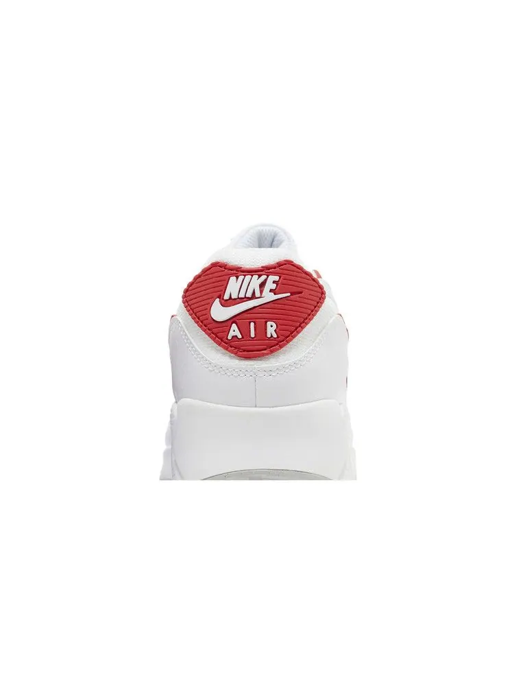Кроссовки Nike Air Max 90 'White University Red' — изображение 8 из 9, белый/серый/красный