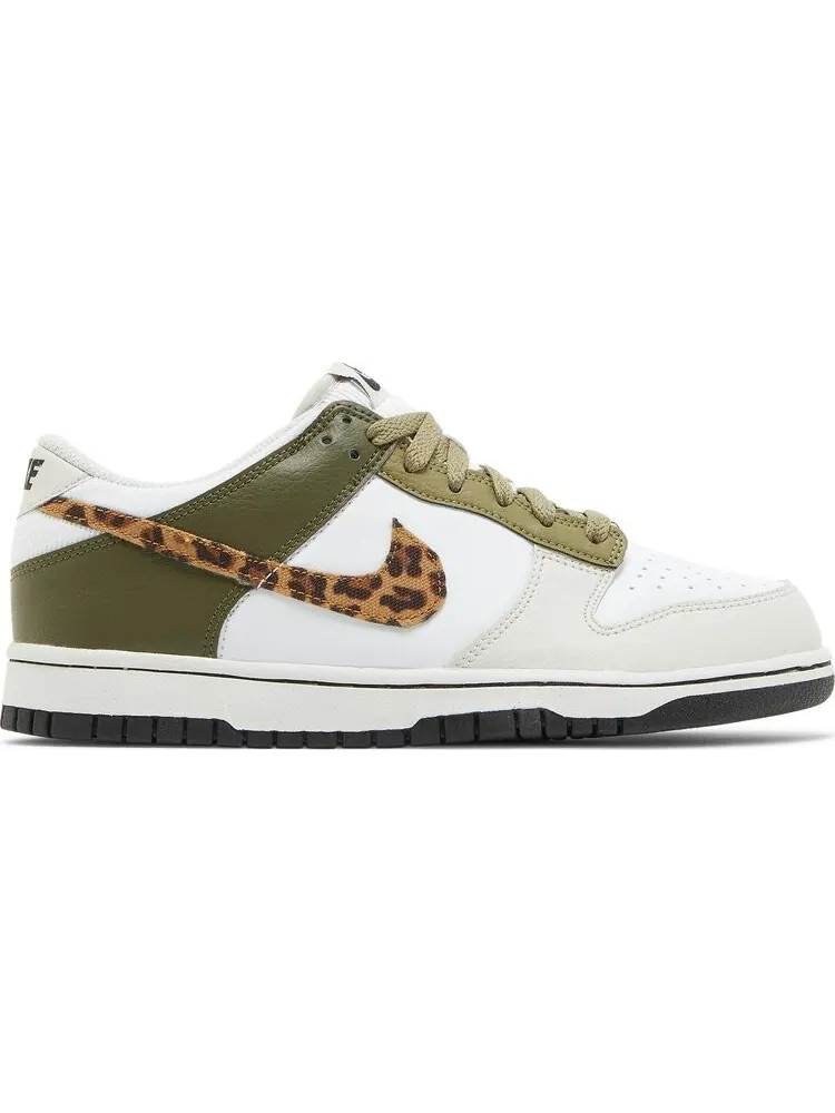 Кроссовки Nike Dunk Low GS 'Leopard' — изображение 1 из 8, белый