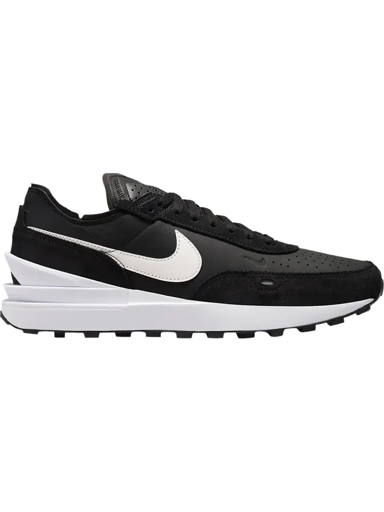 Кроссовки Nike Waffle One Leather 'Black White' — изображение 1 из 1, черный