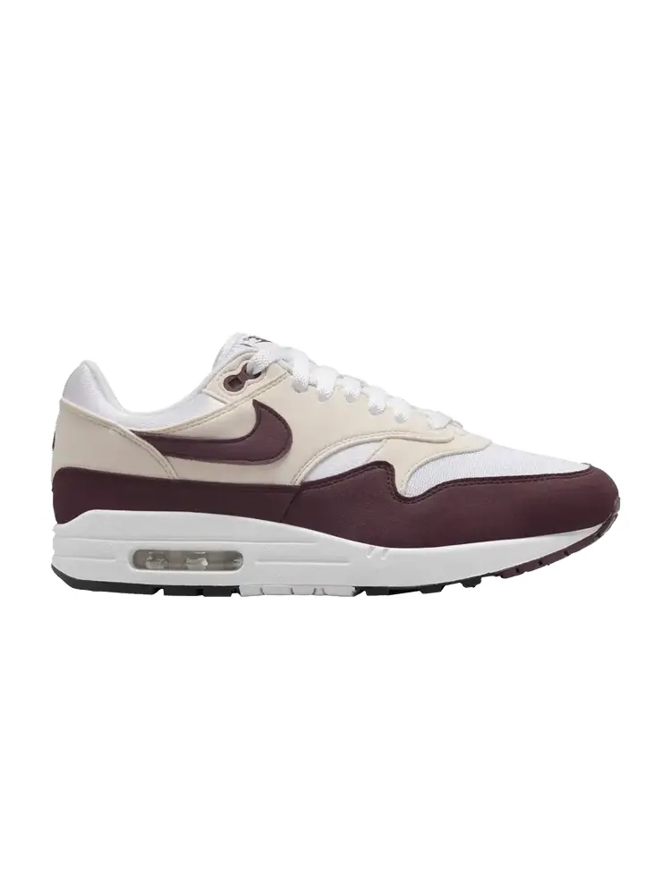 Кроссовки Nike Wmns Air Max 1 'Night Maroon' — изображение 1 из 1, белый///черный