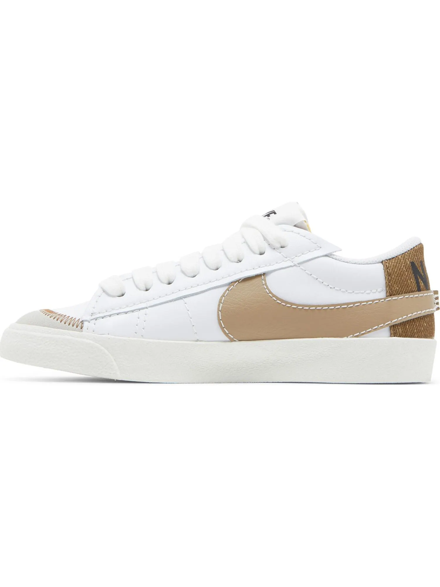 Кроссовки Nike Blazer Low — изображение 2 из 5, белый-коричневый