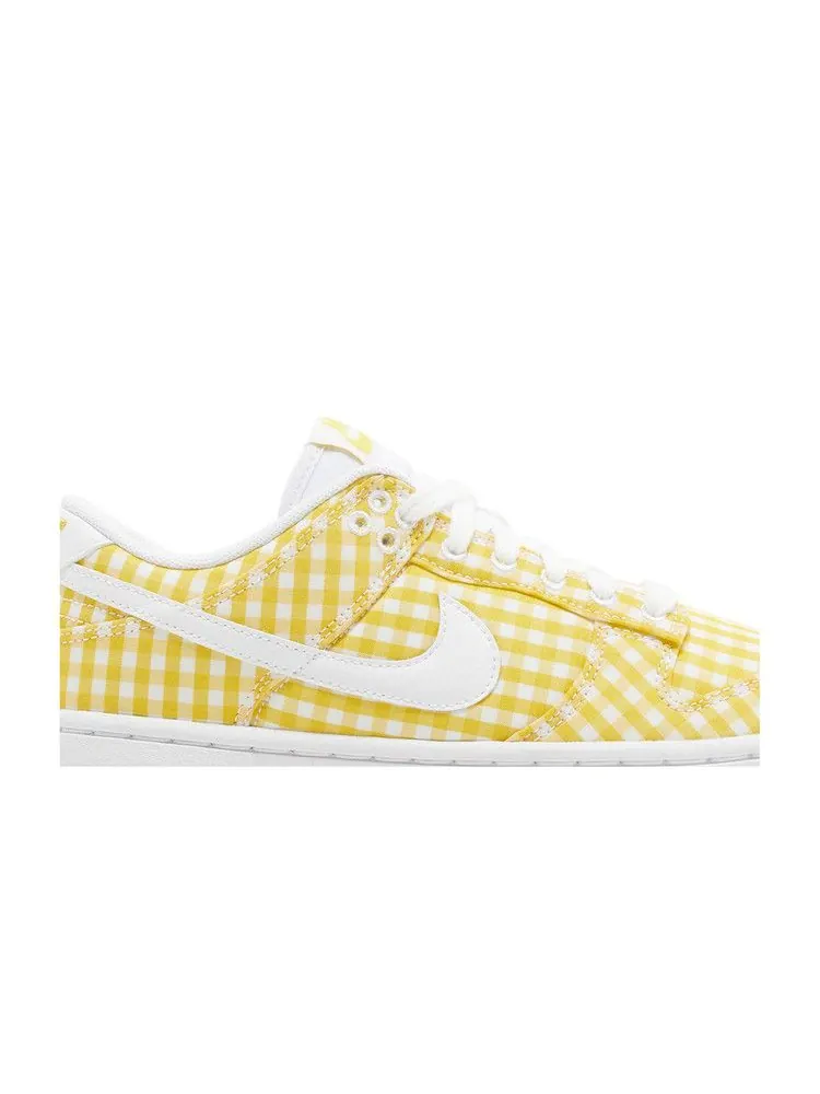 Кроссовки Nike Wmns Dunk Low 'Yellow Gingham' — изображение 3 из 9, белый/светлый коричневый