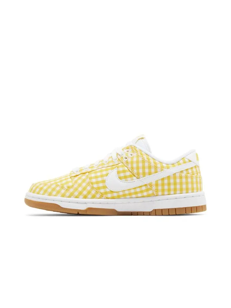 Кроссовки Nike Wmns Dunk Low 'Yellow Gingham' — изображение 4 из 9, белый/светлый коричневый
