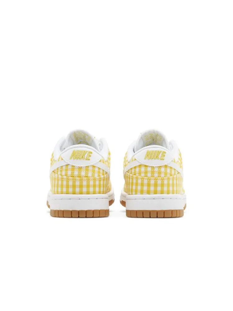 Кроссовки Nike Wmns Dunk Low 'Yellow Gingham' — изображение 7 из 9, белый/светлый коричневый