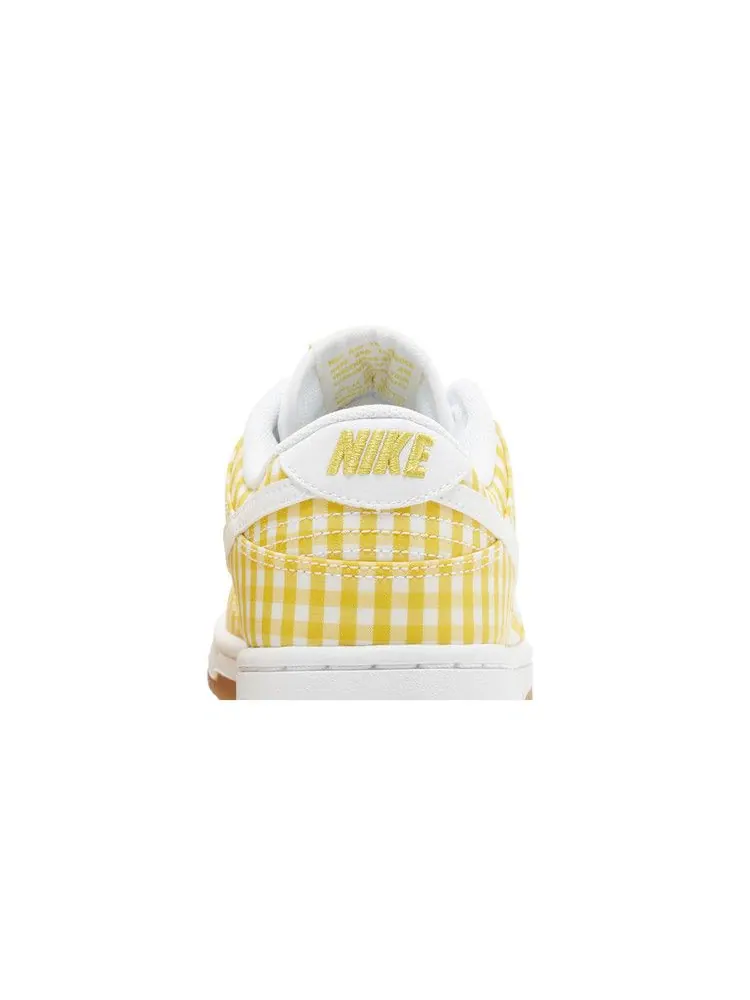Кроссовки Nike Wmns Dunk Low 'Yellow Gingham' — изображение 8 из 9, белый/светлый коричневый
