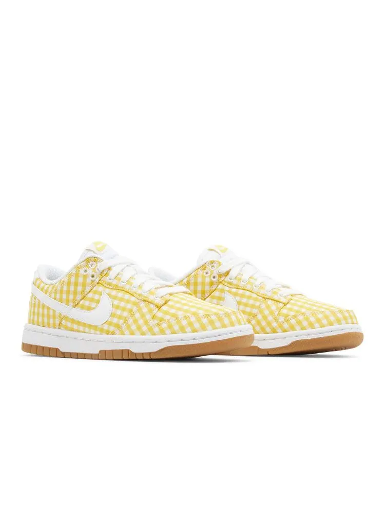 Кроссовки Nike Wmns Dunk Low 'Yellow Gingham' — изображение 9 из 9, белый/светлый коричневый