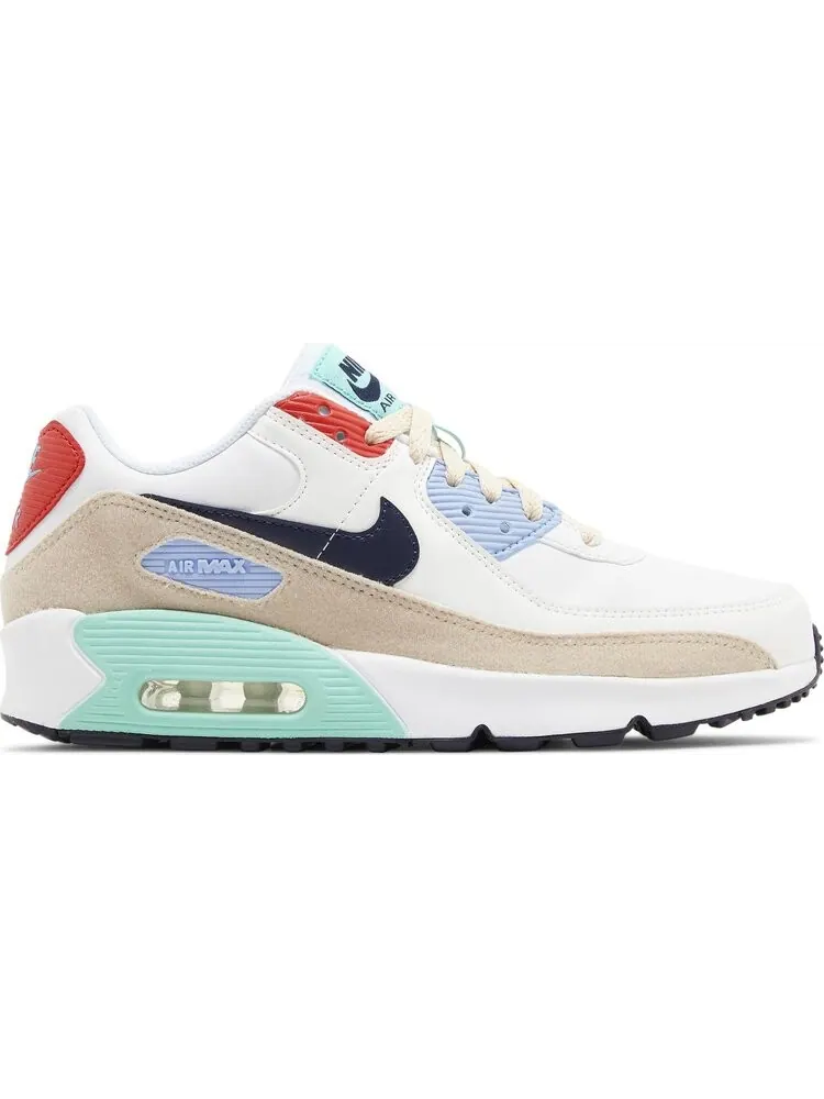 Кроссовки Air Max 90 Leather SE GS 'Patches' — изображение 1 из 4, белый