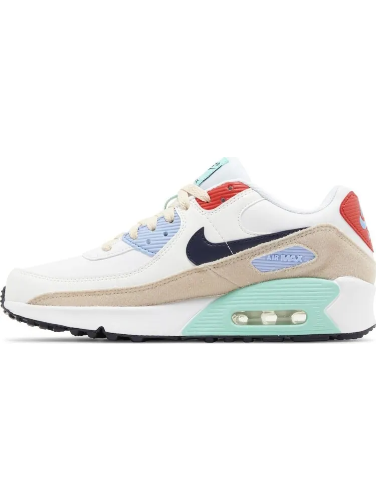 Кроссовки Air Max 90 Leather SE GS 'Patches' — изображение 3 из 4, белый