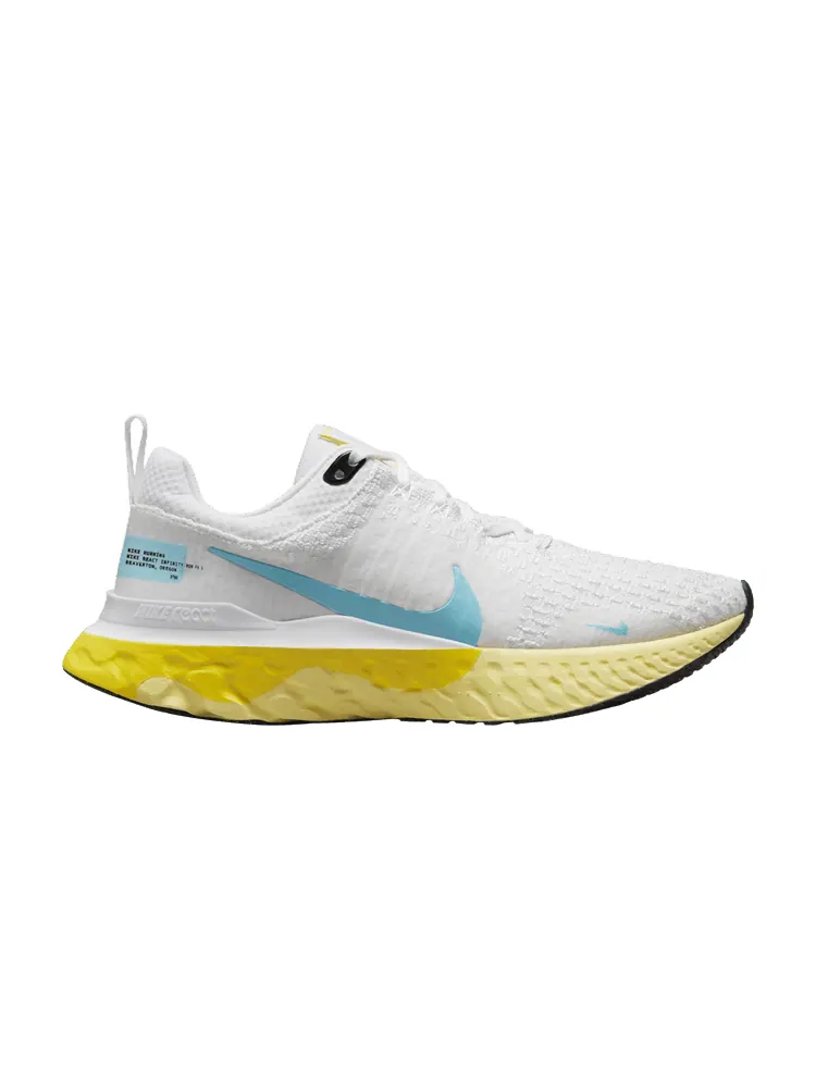 Кроссовки Nike Wmns React Infinity Run Flyknit 3 'White Baltic Blue' — изображение 1 из 1, белый/синий/платиновый