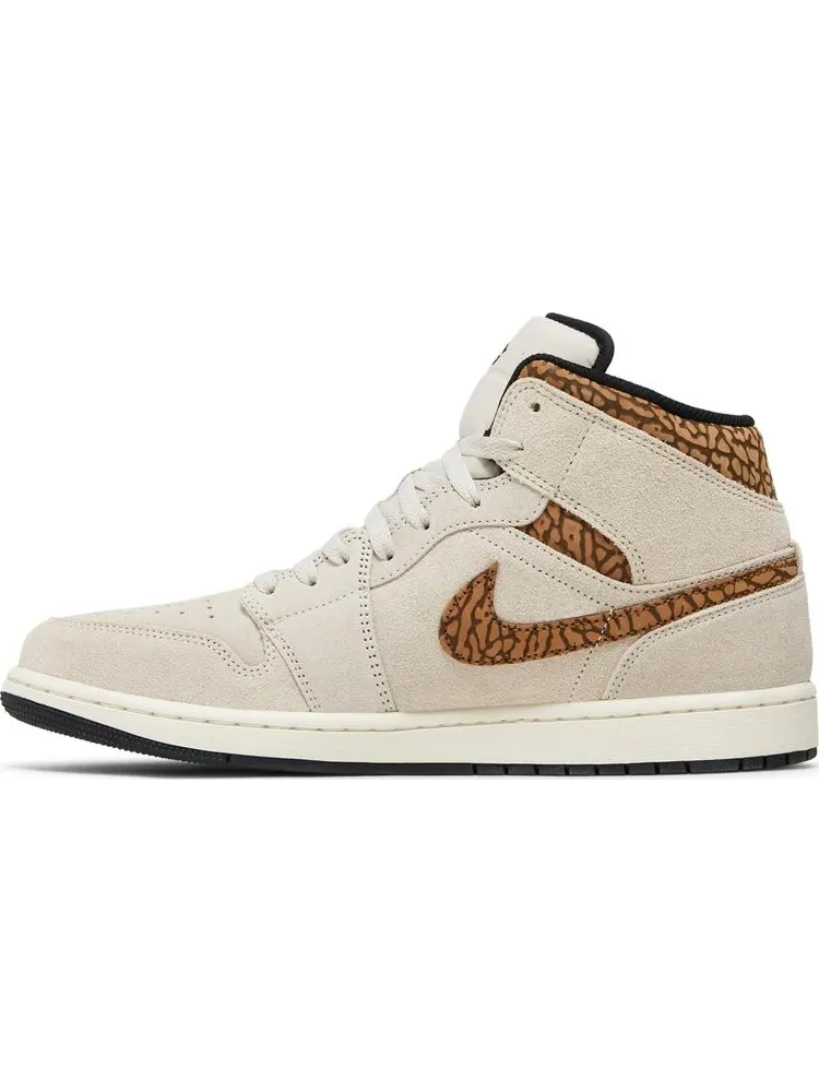 Кроссовки Air Jordan 1 Mid SE 'Brown Elephant' — изображение 3 из 4, коричневый