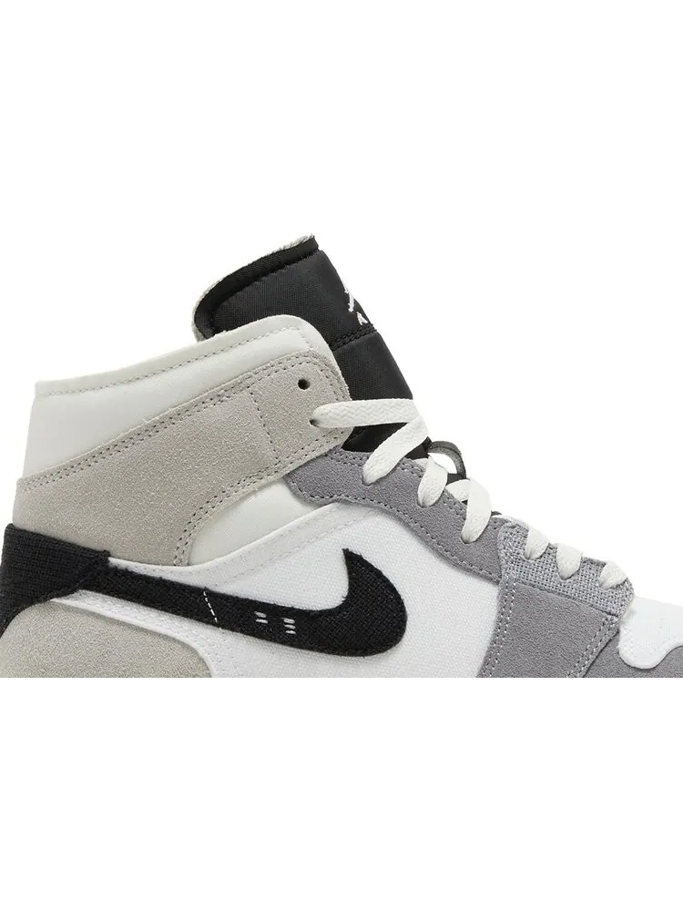 Кроссовки Air Jordan 1 Mid SE Craft 'Inside Out - Cement Grey' — изображение 2 из 4, серый