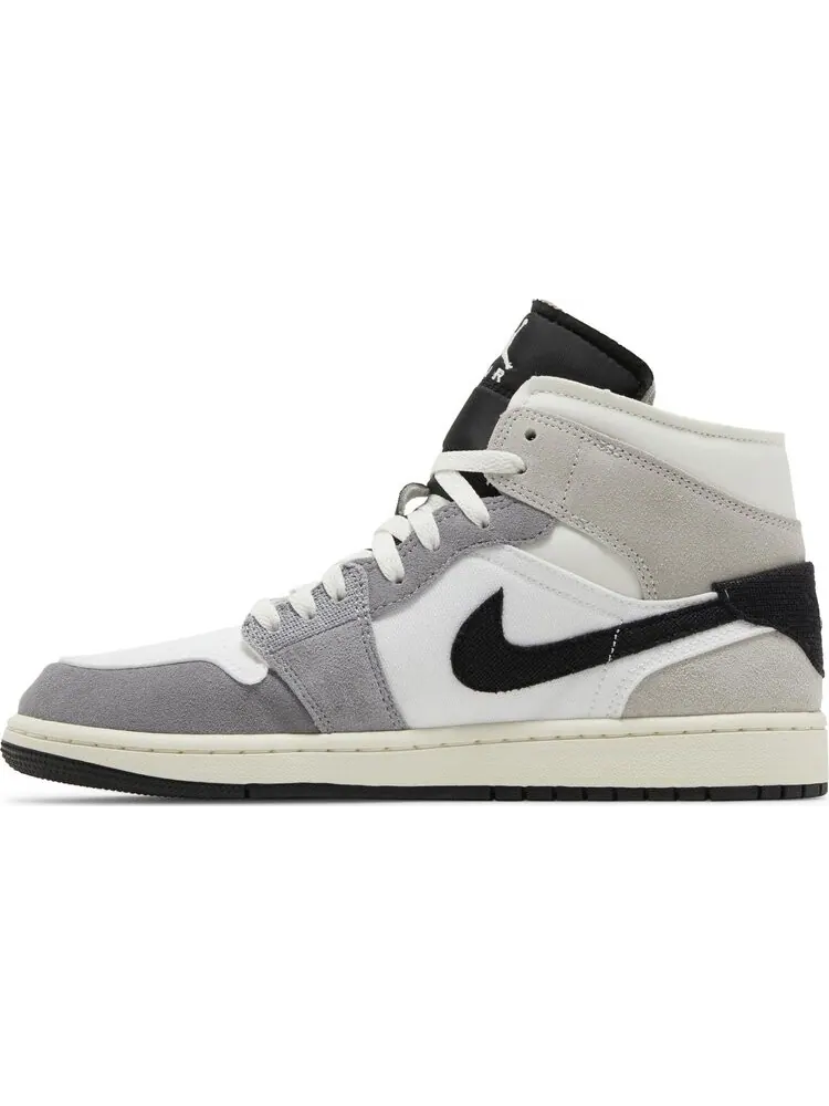 Кроссовки Air Jordan 1 Mid SE Craft 'Inside Out - Cement Grey' — изображение 3 из 4, серый