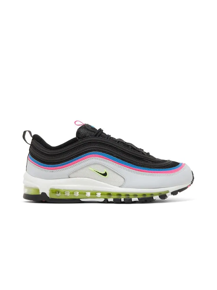 Кроссовки Nike Air Max 97 'Black Neon' — изображение 2 из 9, платиновый/синий/розовый