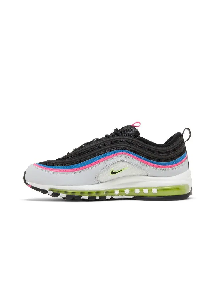 Кроссовки Nike Air Max 97 'Black Neon' — изображение 4 из 9, платиновый/синий/розовый