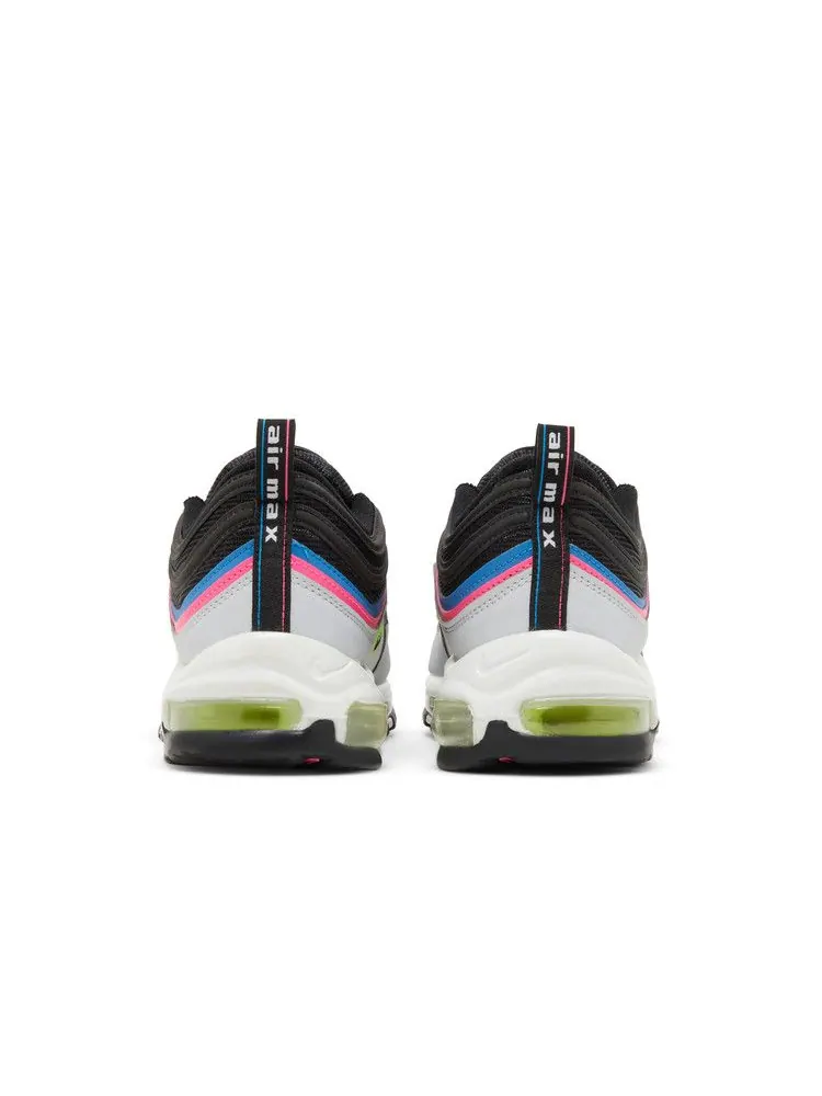 Кроссовки Nike Air Max 97 'Black Neon' — изображение 7 из 9, платиновый/синий/розовый