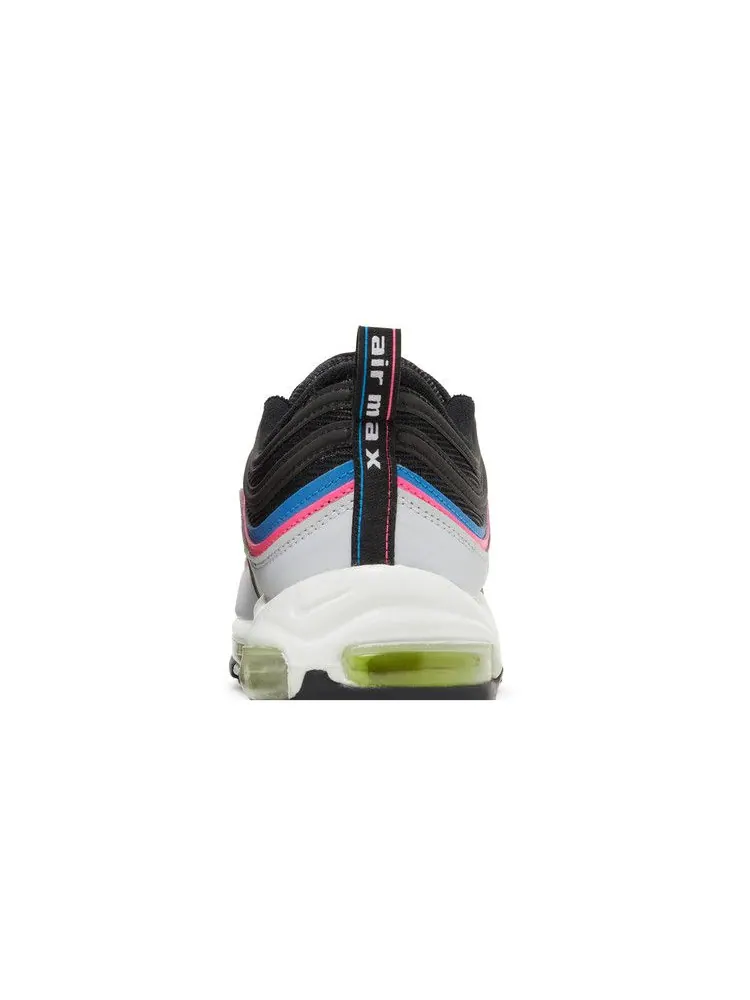 Кроссовки Nike Air Max 97 'Black Neon' — изображение 8 из 9, платиновый/синий/розовый