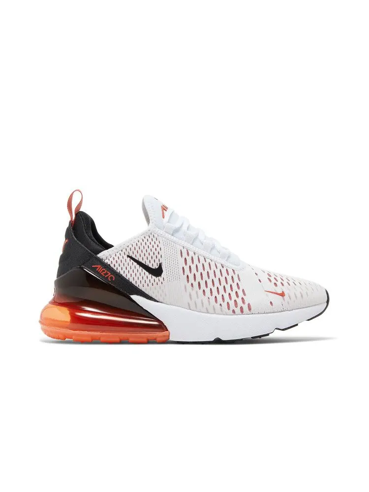 Кроссовки Nike Wmns Air Max 270 'White Mantra Orange' — изображение 2 из 9, белый/черный/оранжевый