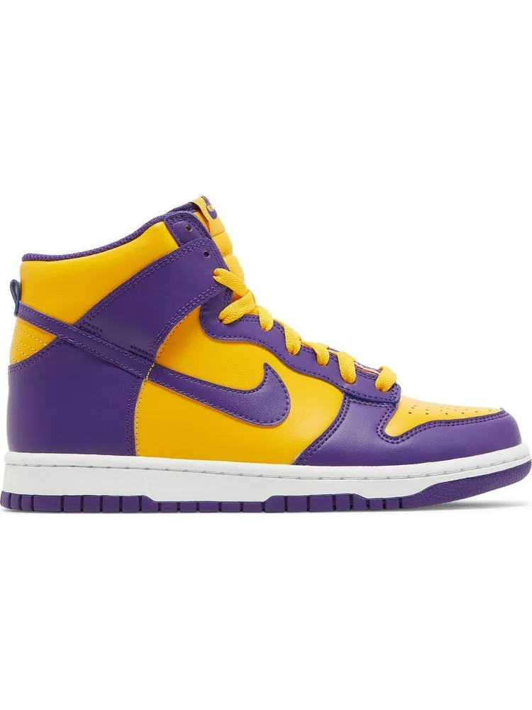Кроссовки Nike Dunk High GS 'Lakers' — изображение 1 из 8, фиолетовый