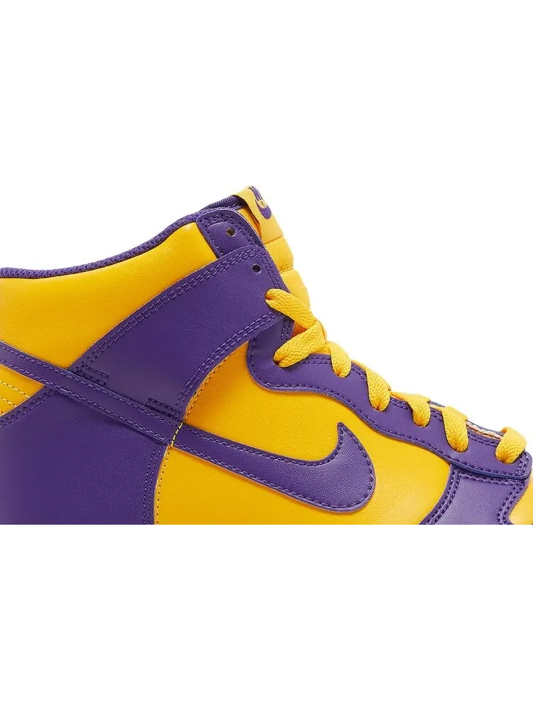 Кроссовки Nike Dunk High GS 'Lakers' — изображение 2 из 8, фиолетовый