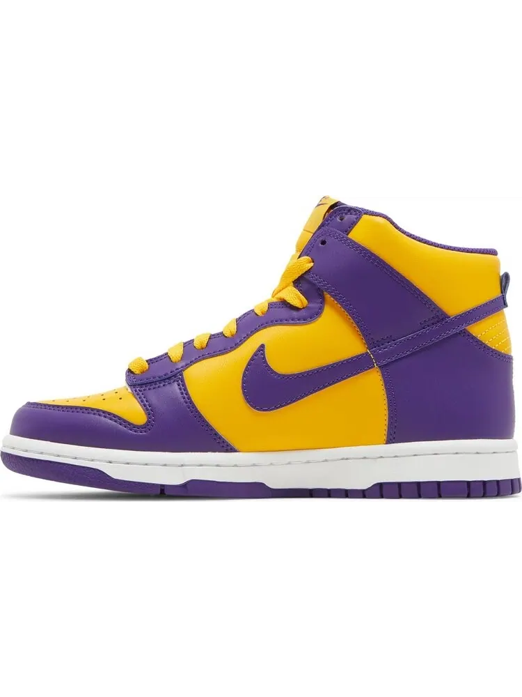 Кроссовки Nike Dunk High GS 'Lakers' — изображение 3 из 8, фиолетовый