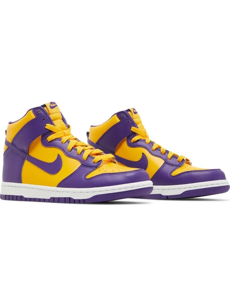 Кроссовки Nike Dunk High GS 'Lakers' — изображение 8 из 8, фиолетовый
