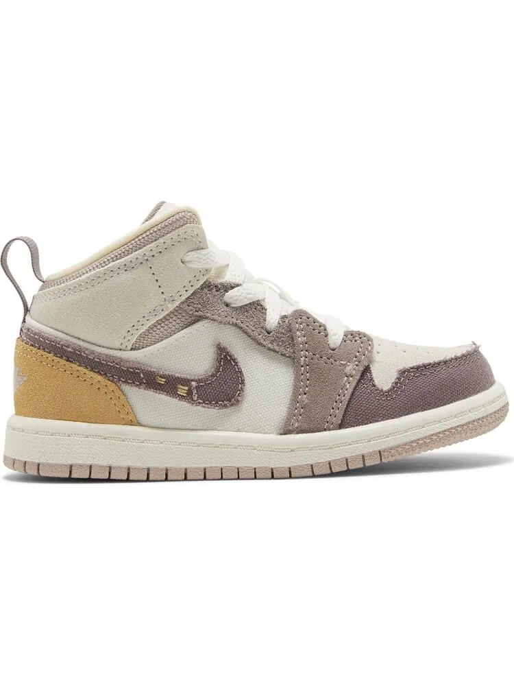 Кроссовки Air Jordan 1 Mid SE Craft TD 'Inside Out - Taupe Haze' — изображение 1 из 4, коричневый