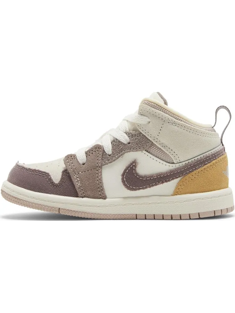 Кроссовки Air Jordan 1 Mid SE Craft TD 'Inside Out - Taupe Haze' — изображение 3 из 4, коричневый