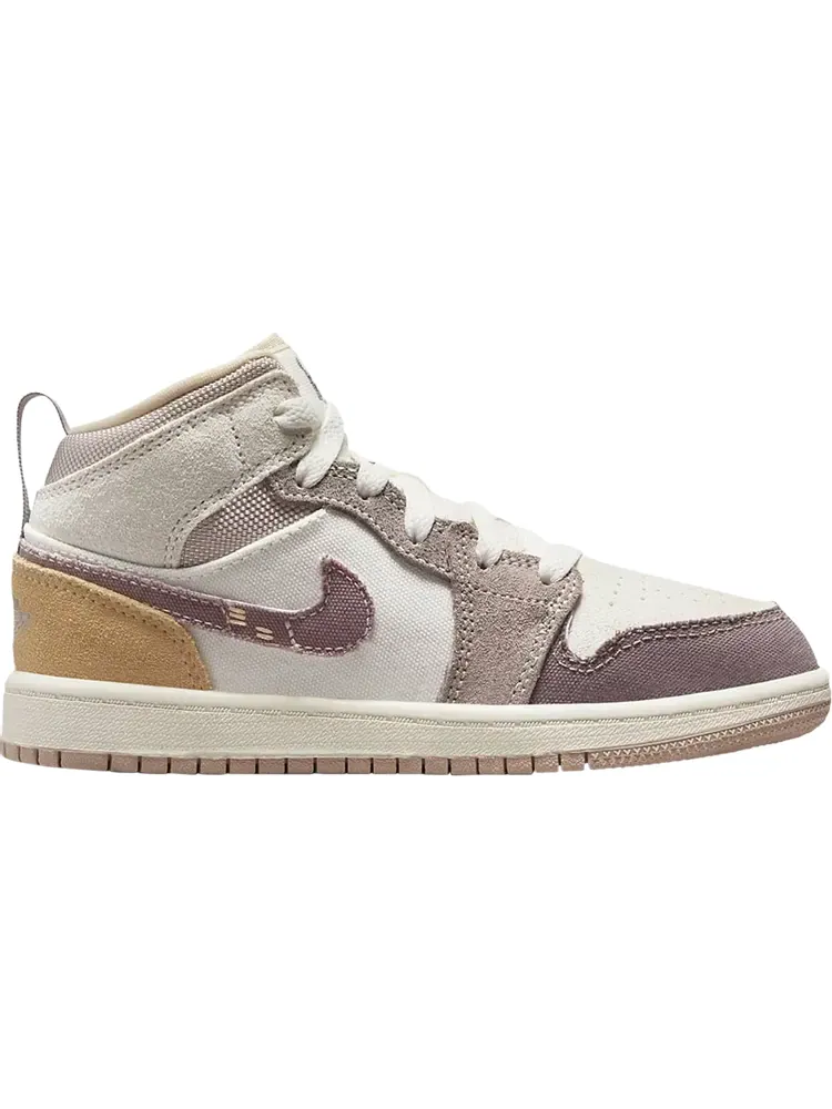Кроссовки Air Jordan 1 Mid SE Craft PS 'Inside Out - Taupe Haze' — изображение 1 из 1, коричневый