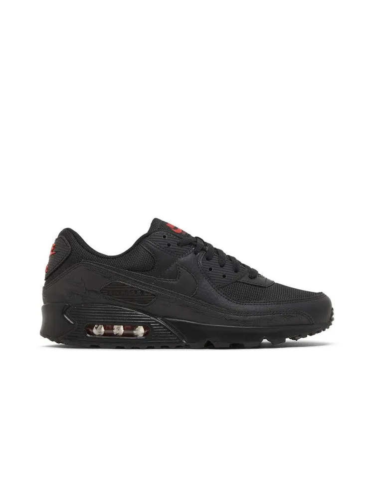 Кроссовки Nike Air Max 90 'Black Red Reflective' — изображение 2 из 9, черный