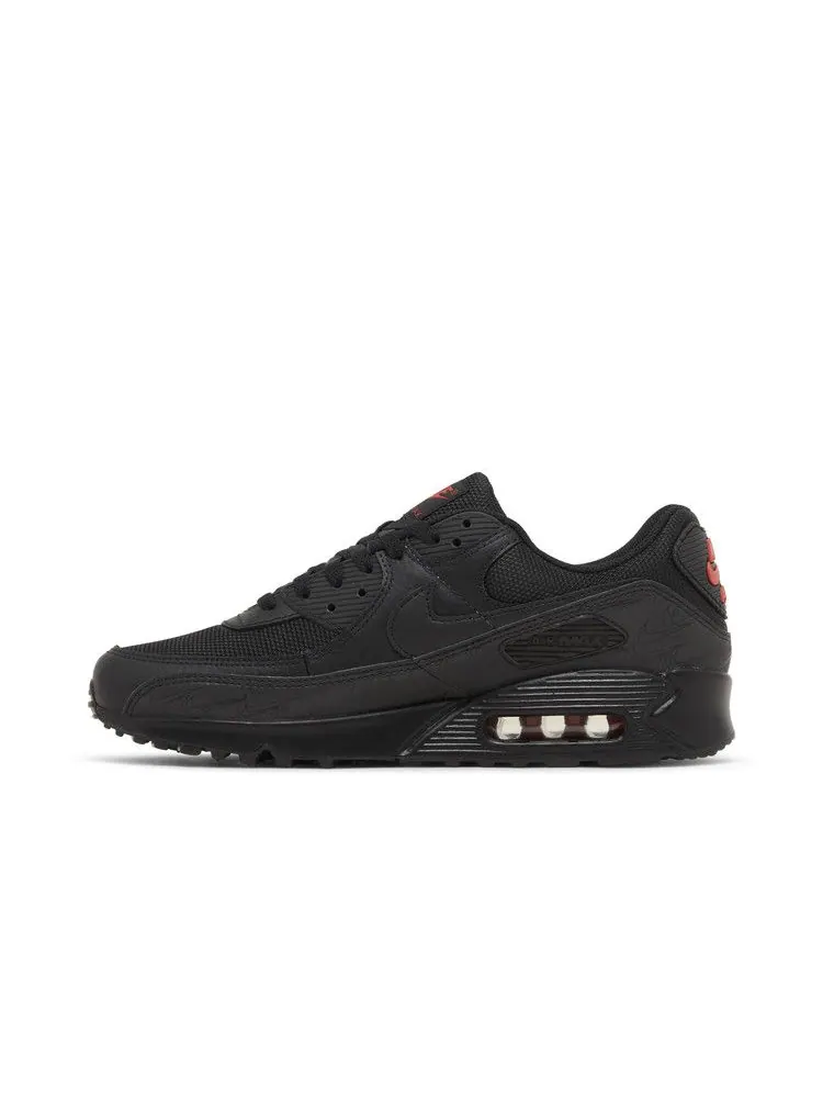 Кроссовки Nike Air Max 90 'Black Red Reflective' — изображение 4 из 9, черный