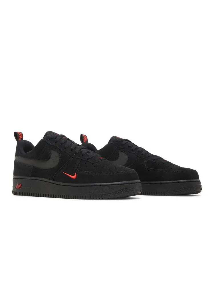 Кроссовки Nike Air Force 1 '07 LV8 'Reflective Swoosh - Black Crimson' — изображение 9 из 9, черный/черный/светлый